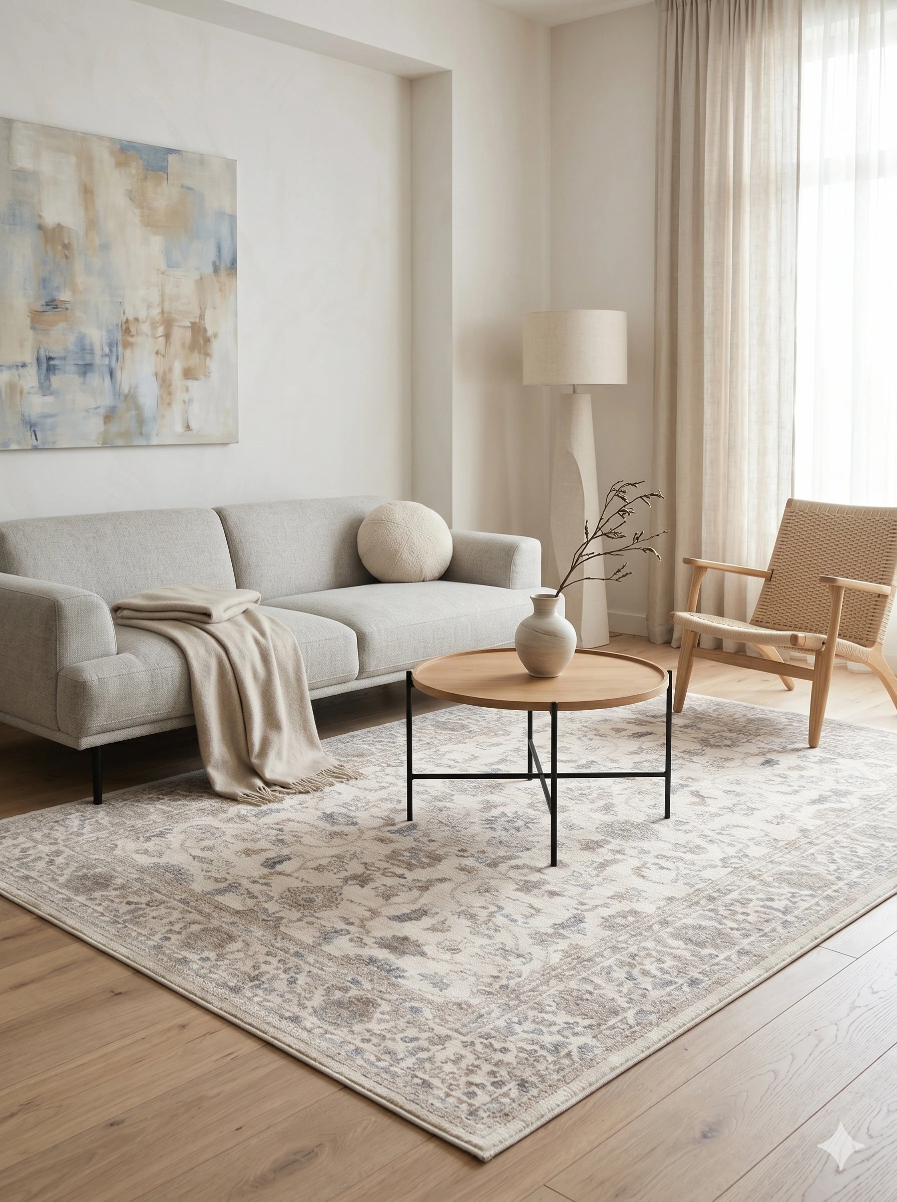 Flora Transitional Multi Rug