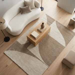 Carina Ivory Beige Wool Rug