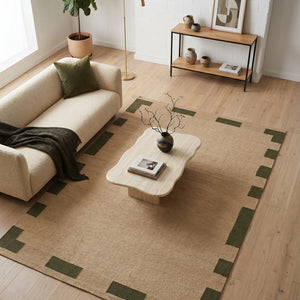 Carlton Natural Green Jute Rug