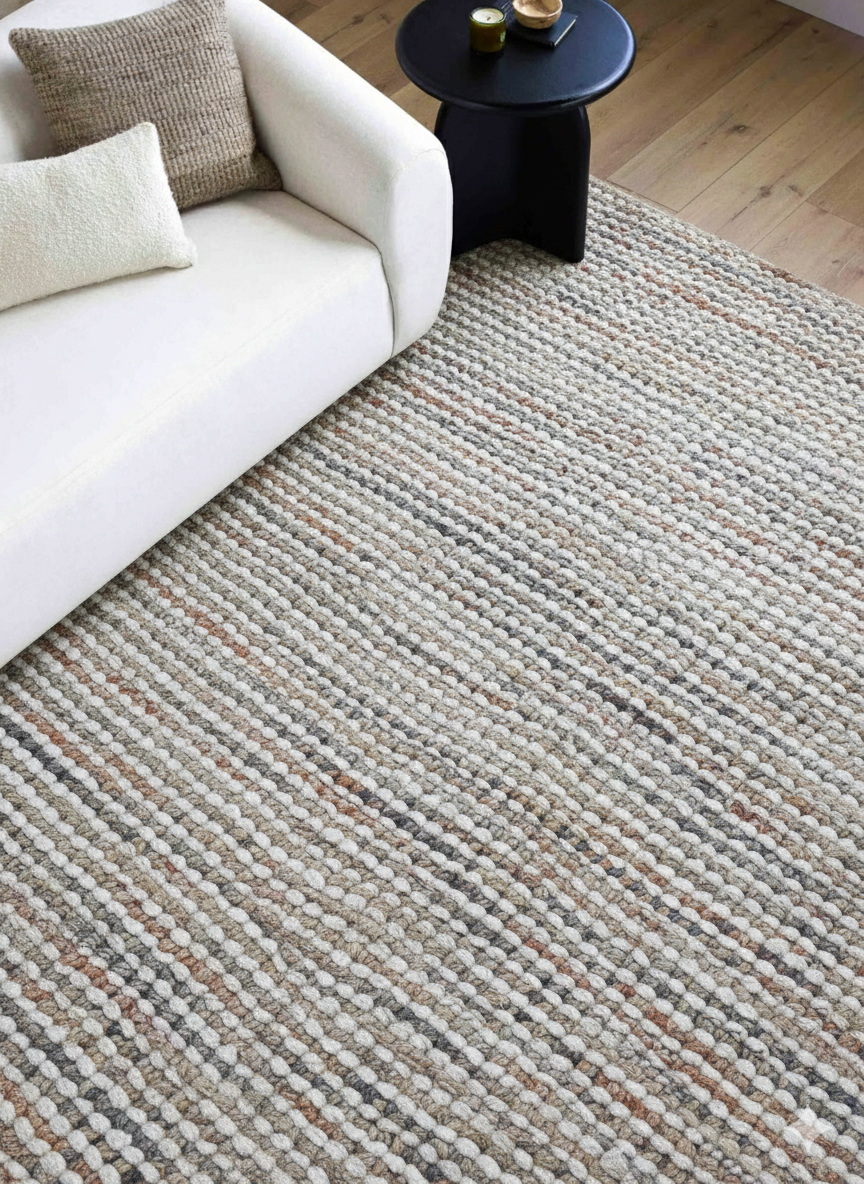 Dolly Orange Multi Modern Wool Rug