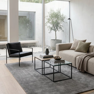 Bellagio Polyester Hand Tufted Grey Rug