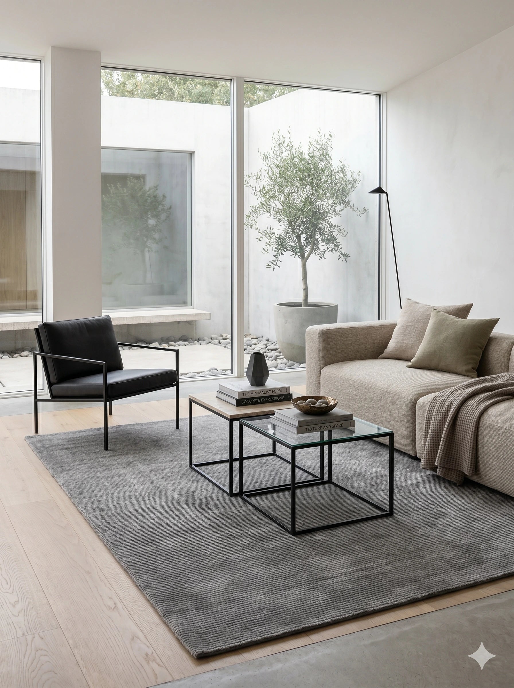 Bellagio Polyester Hand Tufted Grey Rug