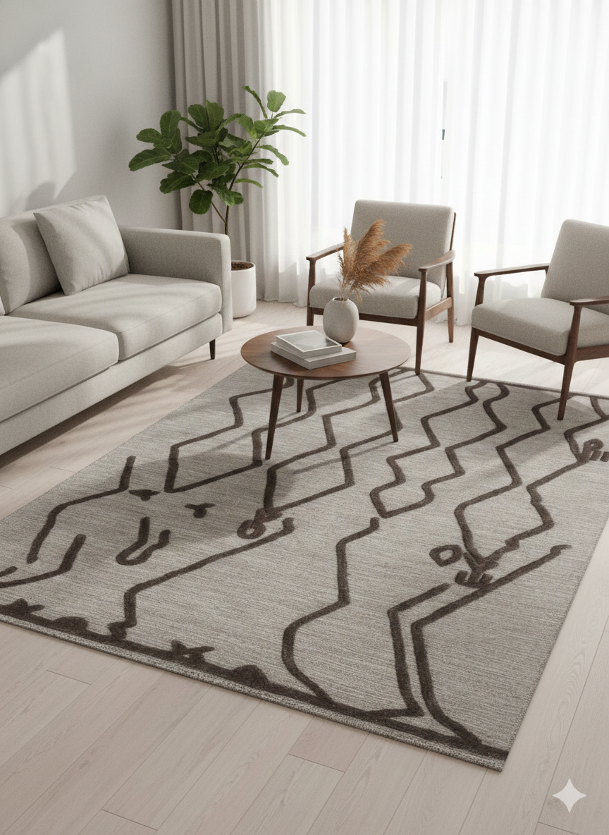 Alicia 160 Grey Modern Wool Rug