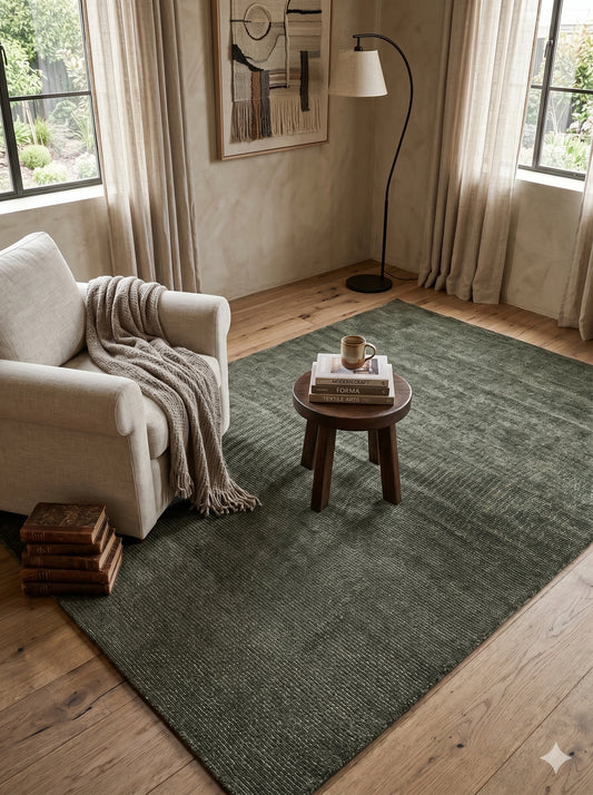 Bellagio Polyester Hand Tufted Olive