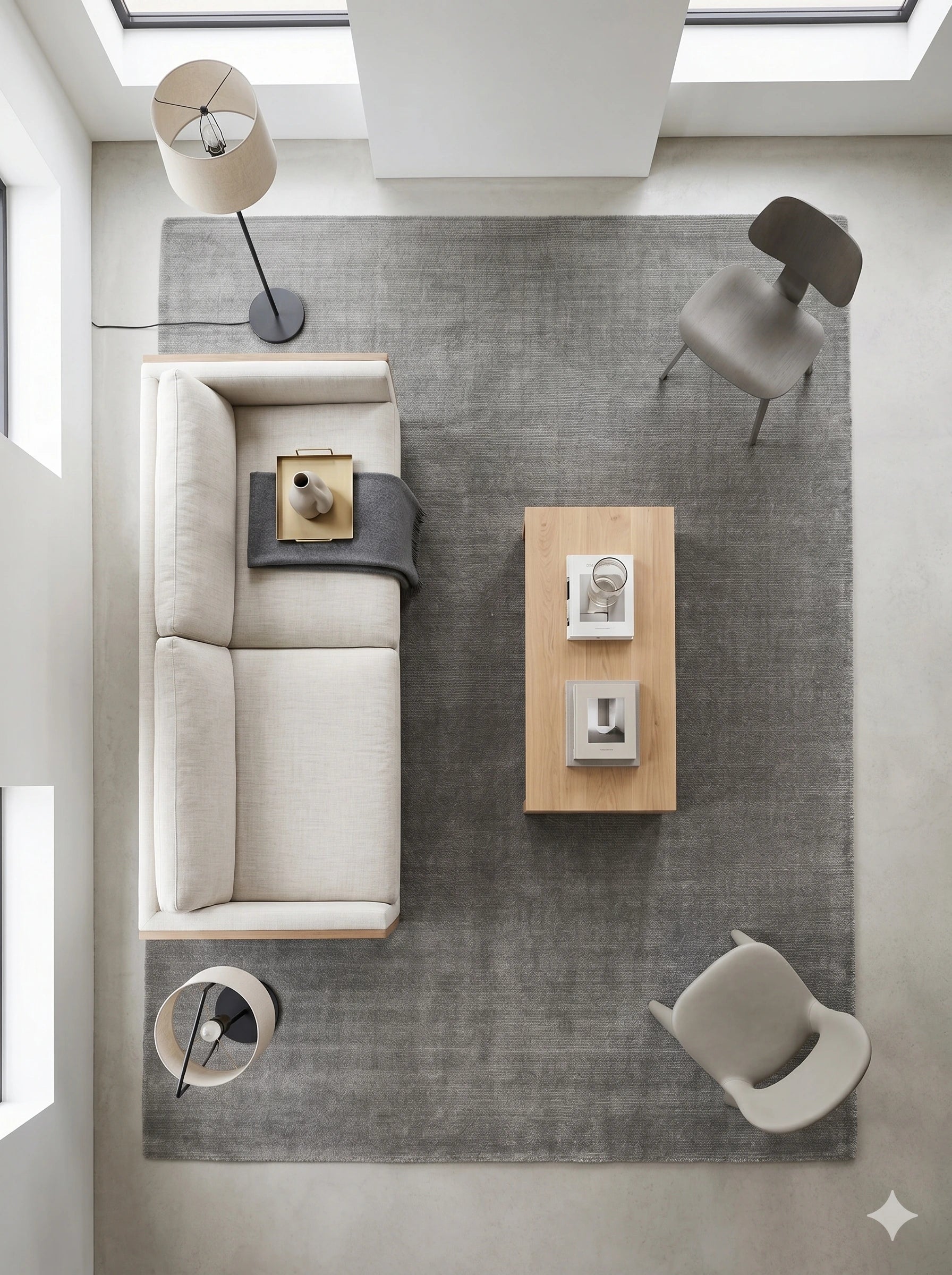 Bellagio Polyester Hand Tufted Grey Rug