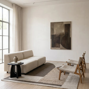 Miranda Cream Grey Wool Jute Rug
