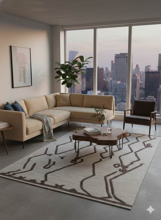 Alicia 160 Grey Modern Wool Rug