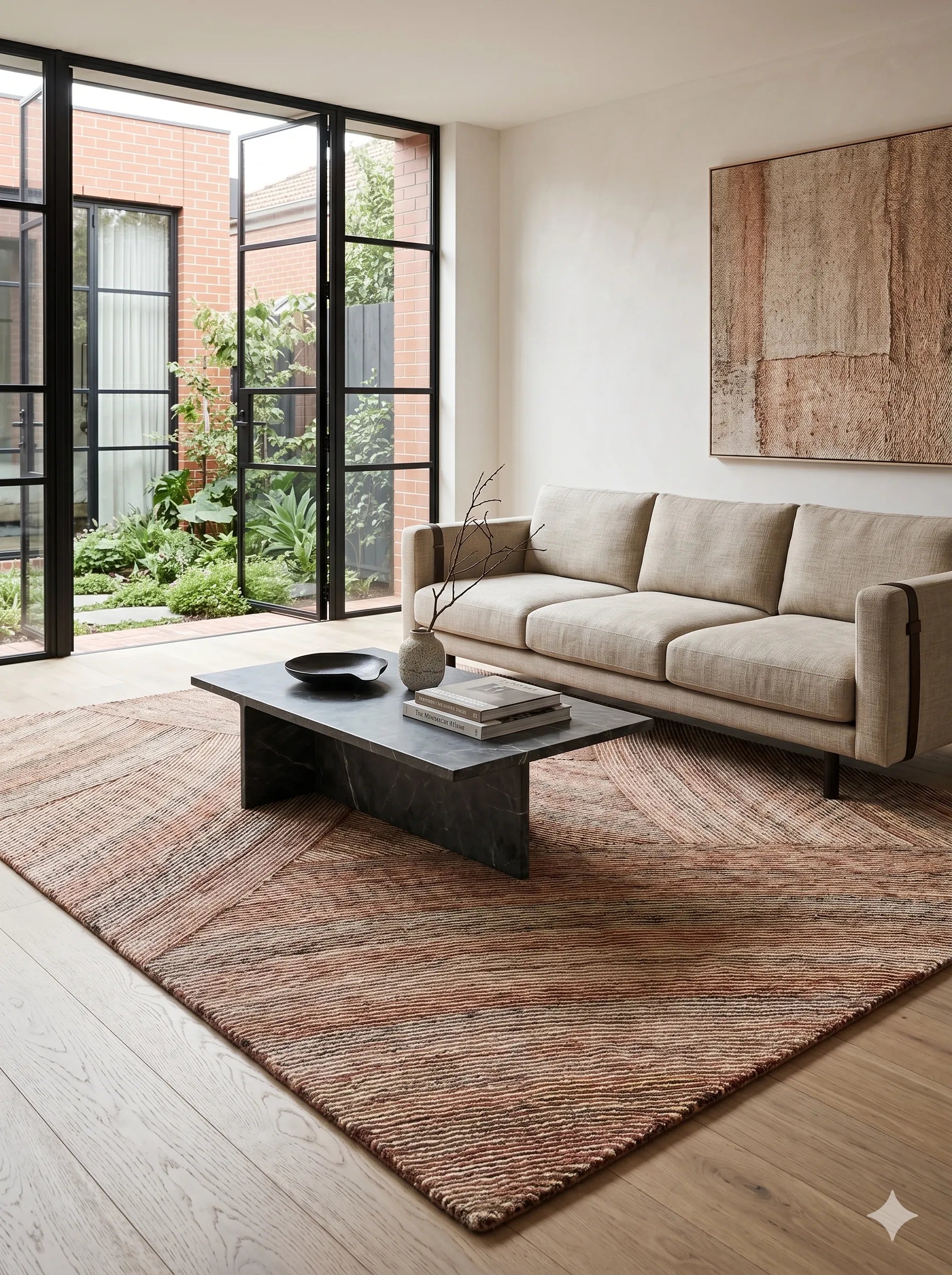 Diva Handtufted Wool Rust