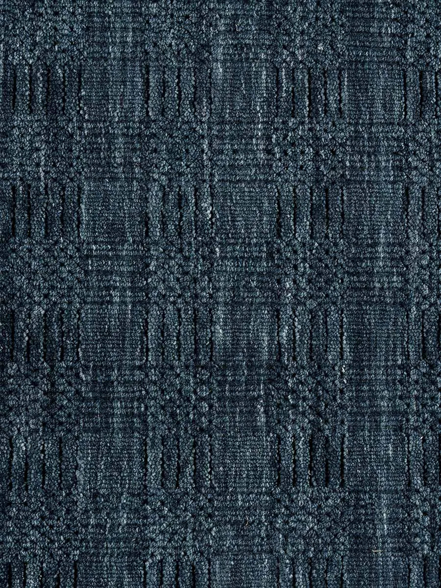 Grass-weave Blue Wool Rug - RugSpot