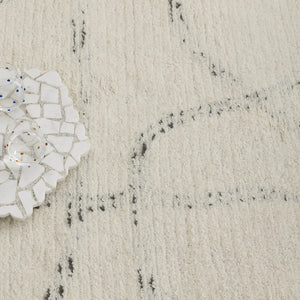 Kiah Ivory Grey Wool Rug