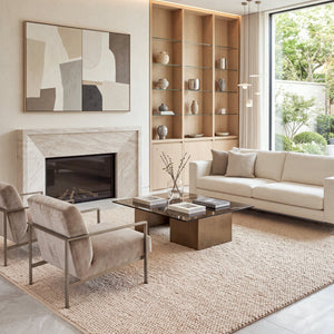 Kohi-Noor Beige Wool Rug