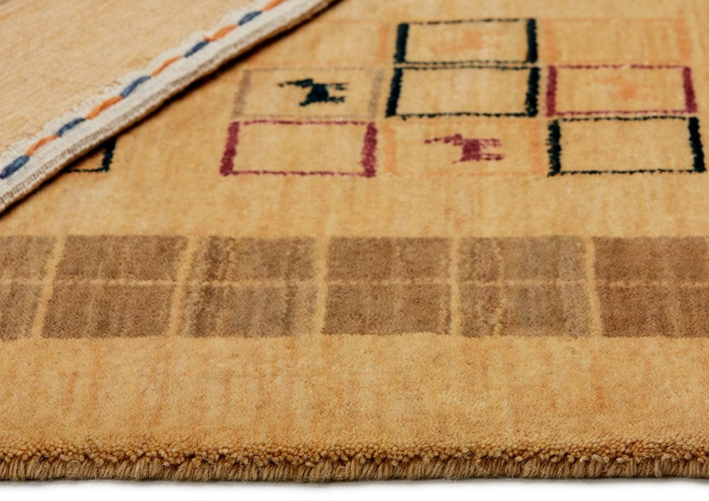 Lori 204 Beige Gabbeh Wool Rug