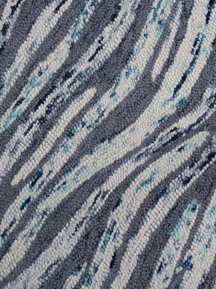 Loop 400 Blue Modern Wool Rug