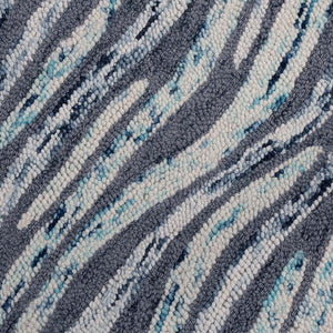 Loop 400 Blue Modern Wool Rug