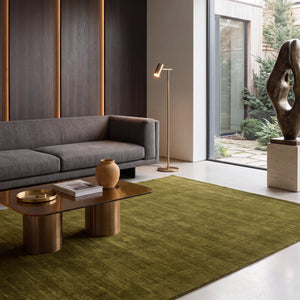 Midnight Green Modern Wool Rug