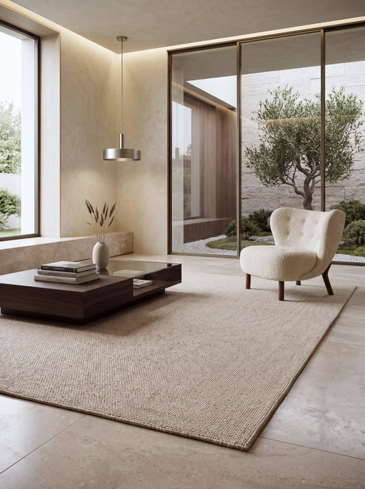 Mughal Grey Wool Rug