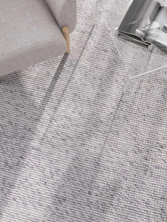 Oscar Silver Modern Wool Rug - RugSpot