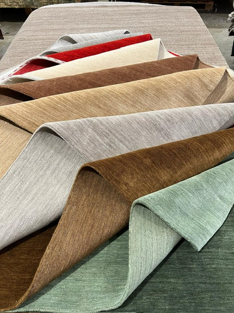Zen Lt-Green Plain Wool Rug