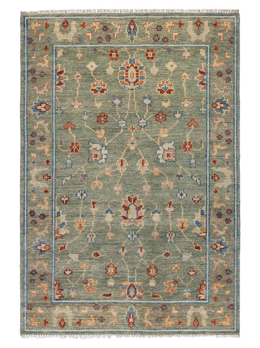 Persiana 240 Green Traditional Wool Rug