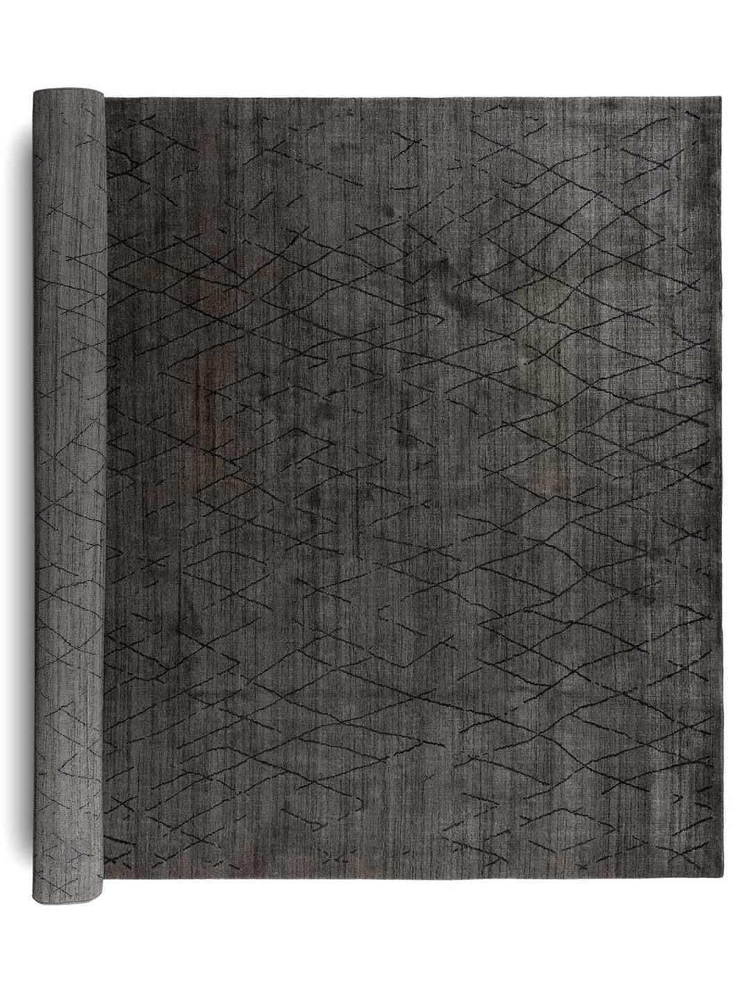 Polar 221 Charcoal Modern Wool Rug - RugSpot