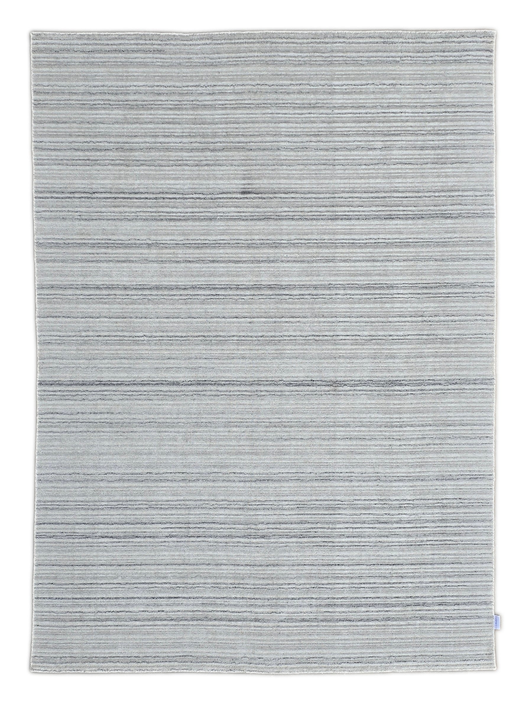 Raja Silver Modern Wool Rug