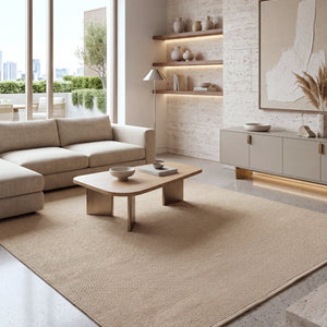Raja Beige Wool RUg