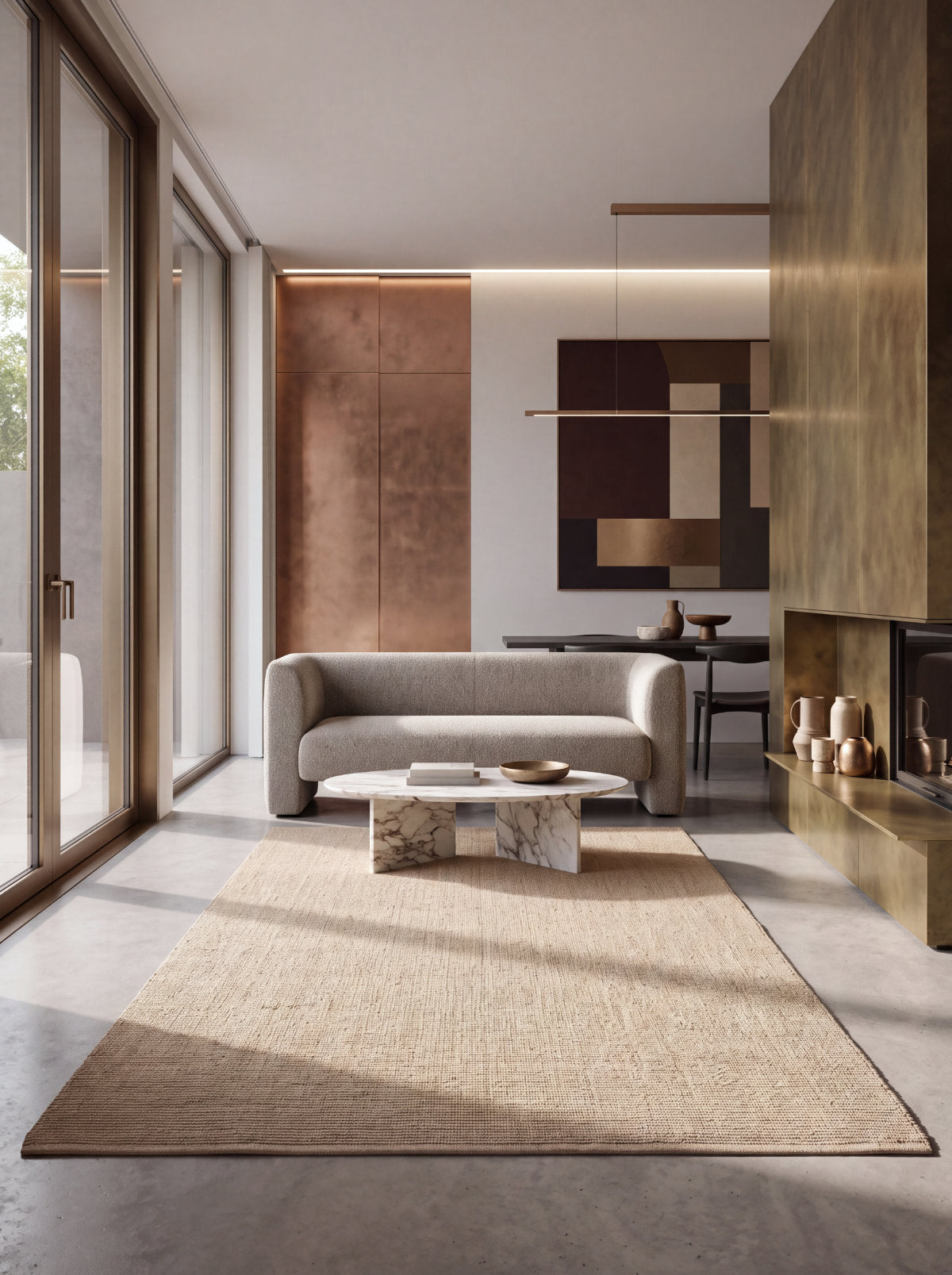 Raja Brown Wool Rug