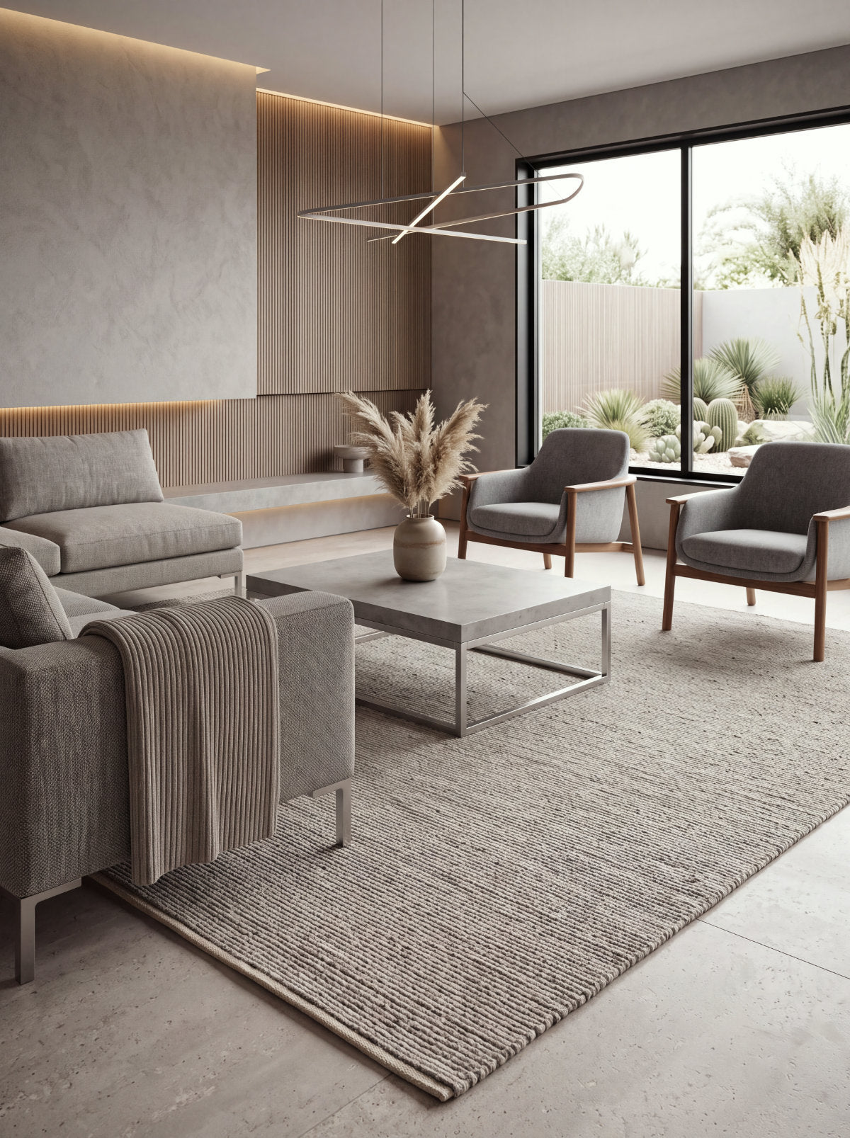Raja Grey Wool Rug