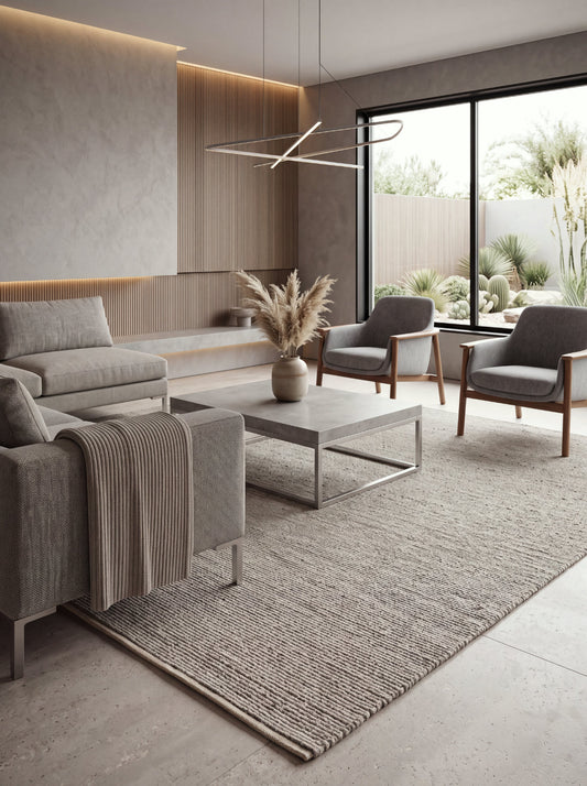 Raja Grey Wool Rug