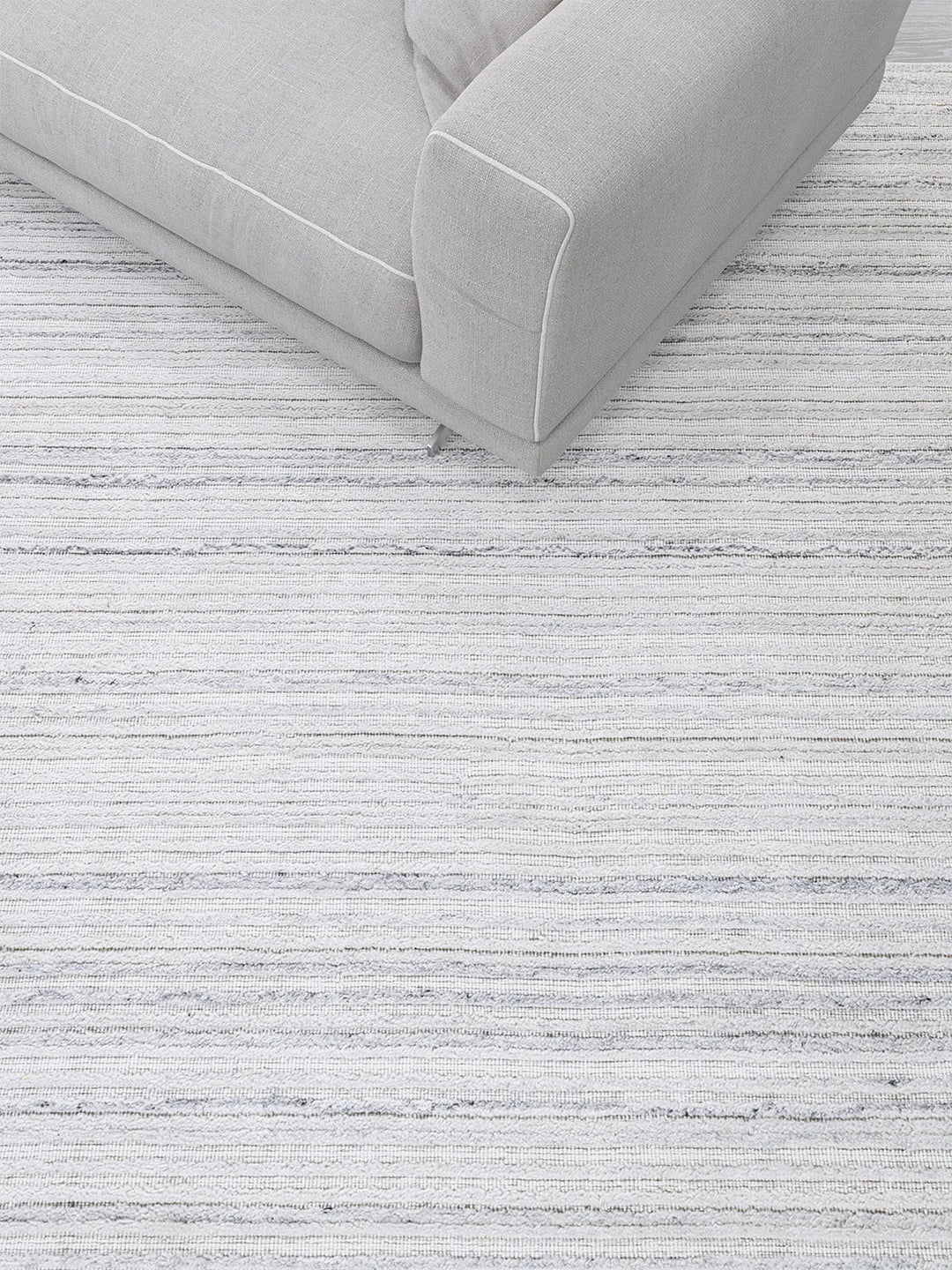 Raja Silver Modern Wool Rug