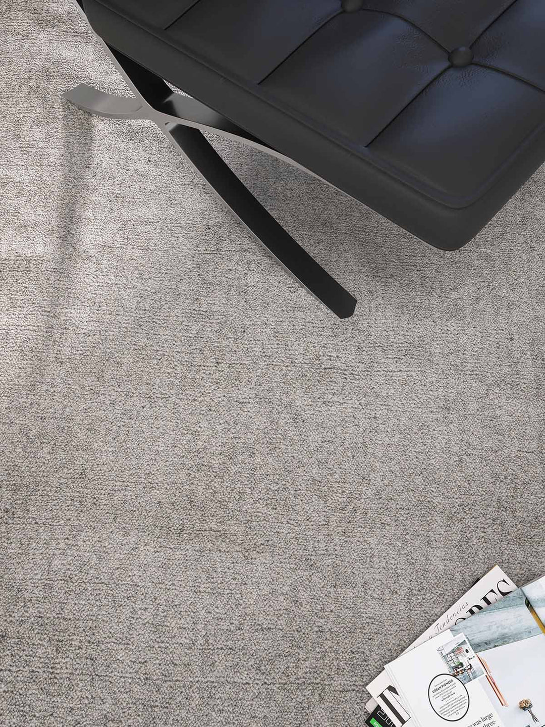 Retro Grey Modern Wool Rug