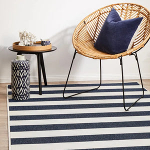 Seaside 4444 Navy White Rug