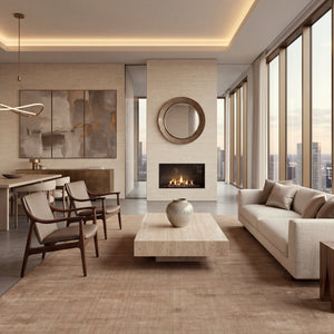 Shine Beige Plain Silky Rug