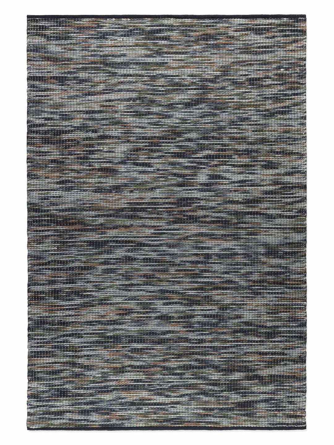 Spike 154 Green and Black Modern Wool Rug - RugSpot