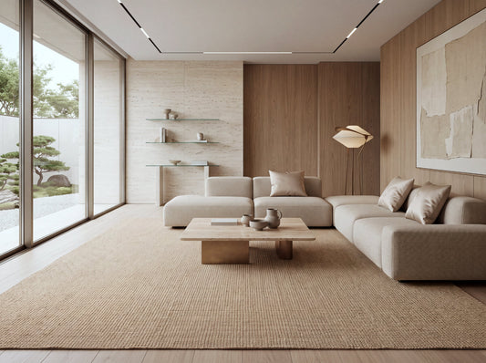 Taj Beige Wool Rug