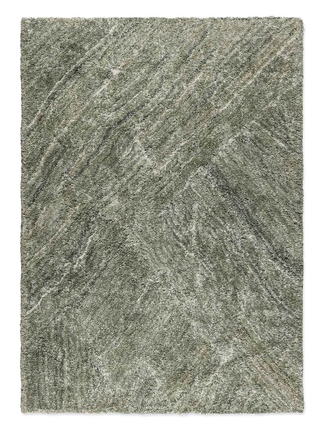 Torino Green Shaggy Rug - RugSpot