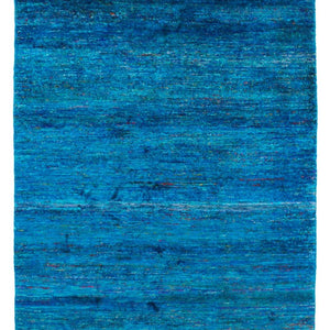 Versa 635 Turquoise Modern Silk Rug