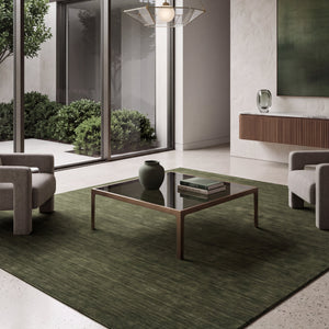 Zen Green Plain Wool Rug
