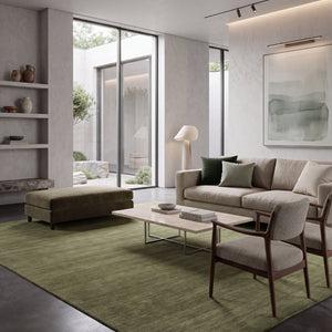 Zen Lt-Green Plain Wool Rug