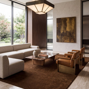 Zen Terracotta Plain Wool Rug