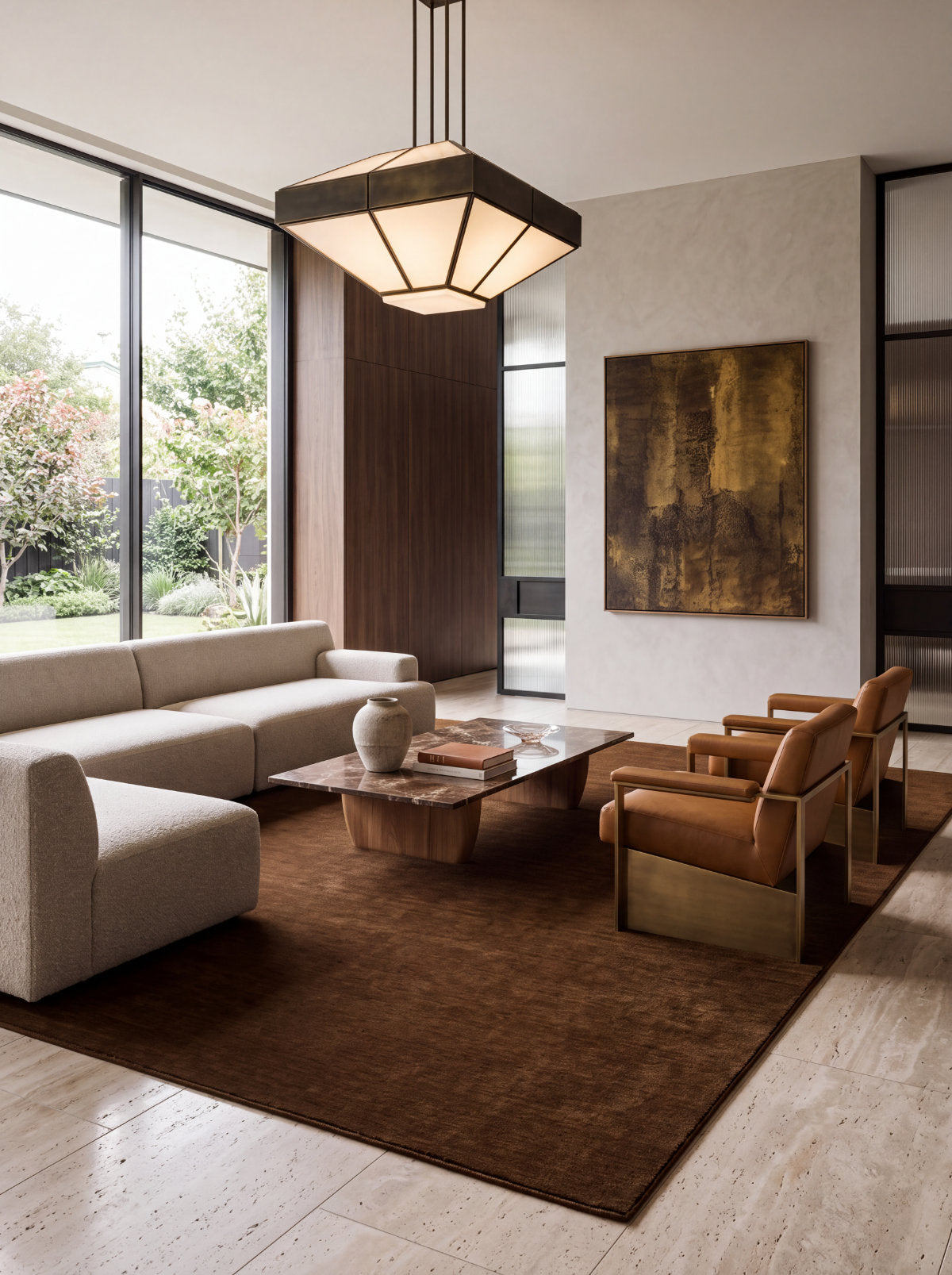 Zen Terracotta Plain Wool Rug