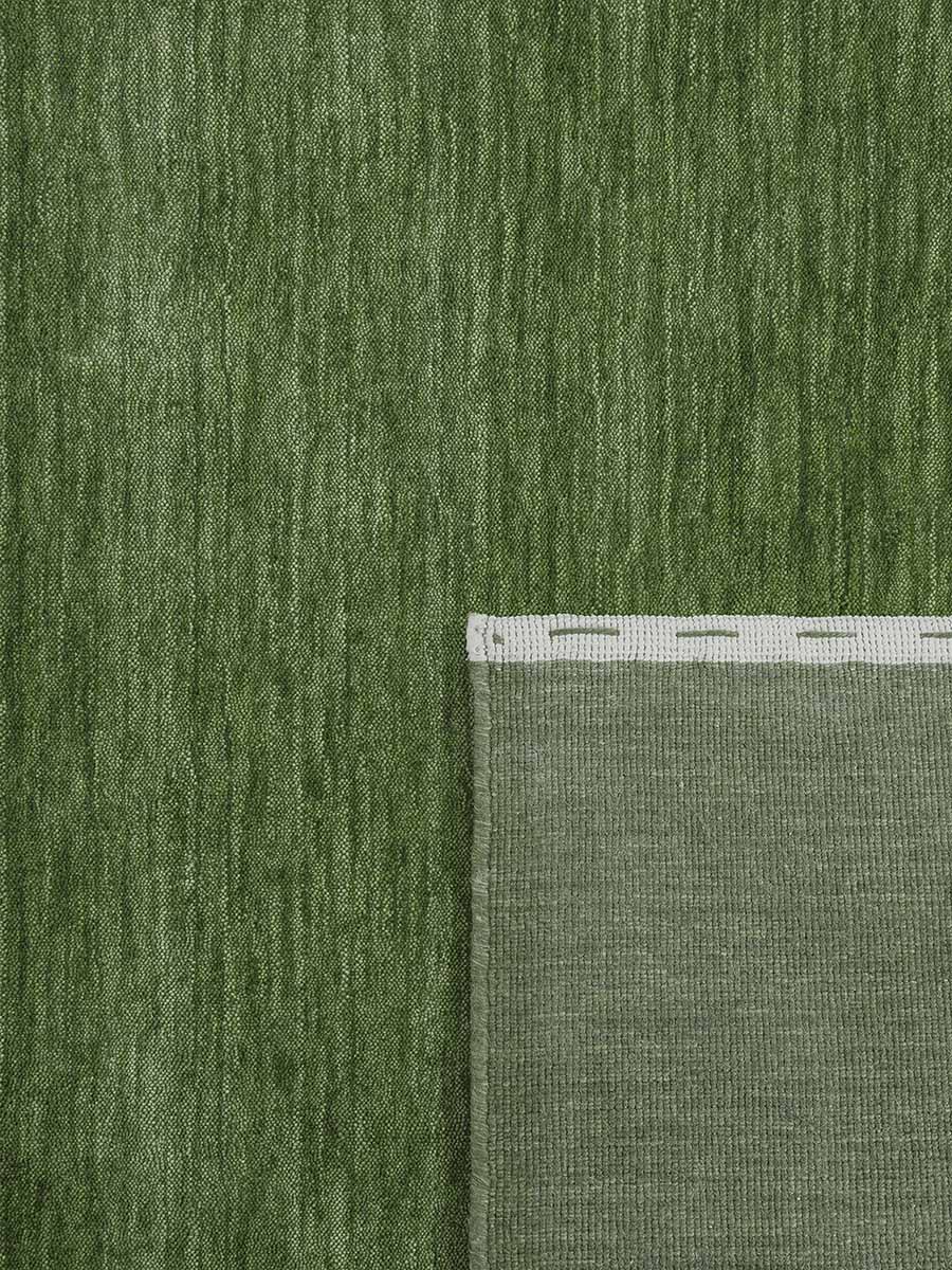 Zen Olive Green Plain Gabbeh Wool Rug