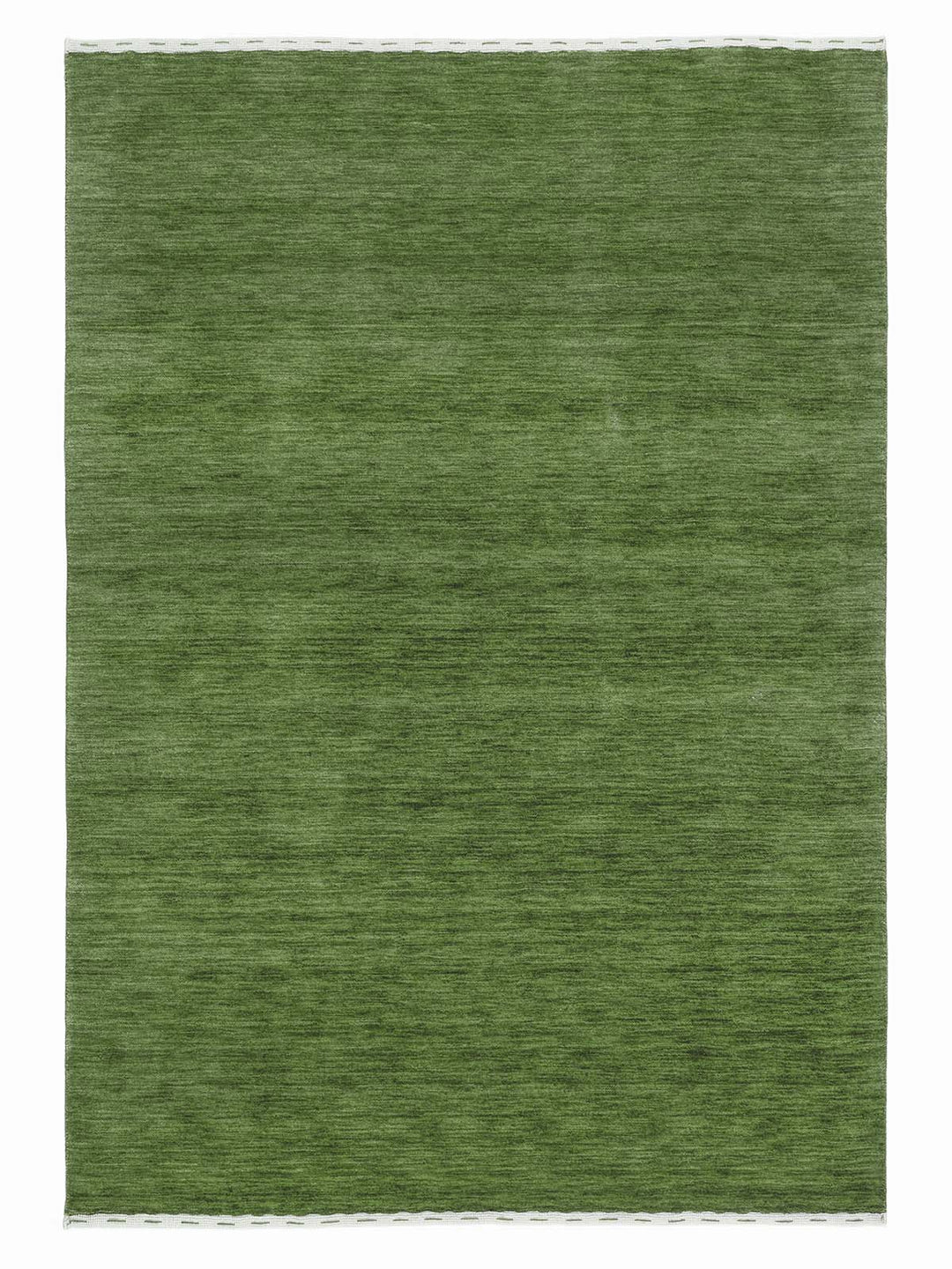 Zen Olive Green Plain Gabbeh Wool Rug