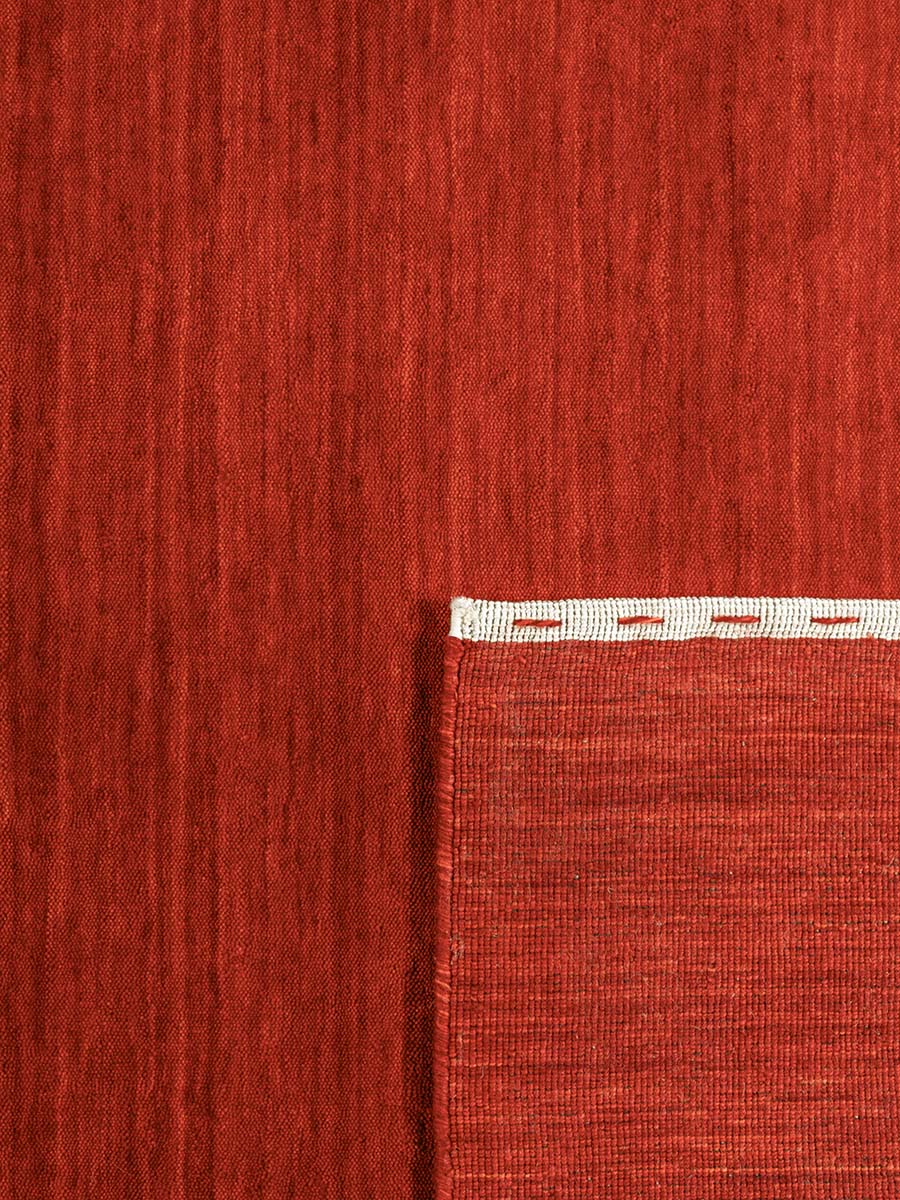 Zen Red Plain Gabbeh Wool Rug