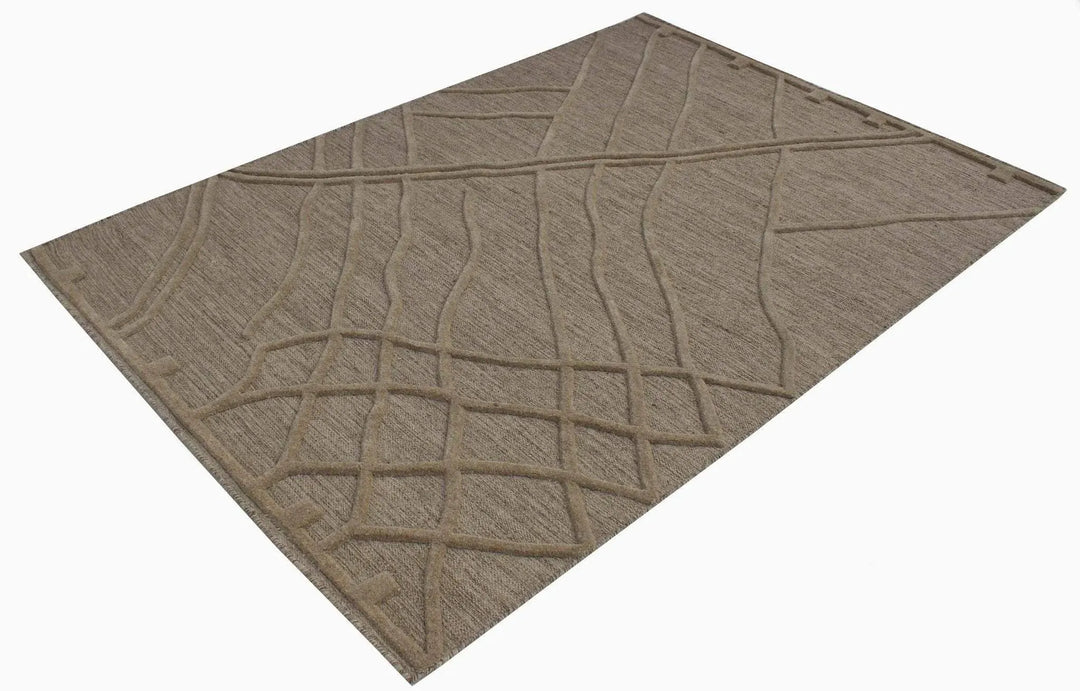 Alicia 150 Beige Modern Wool Rug - RugSpot