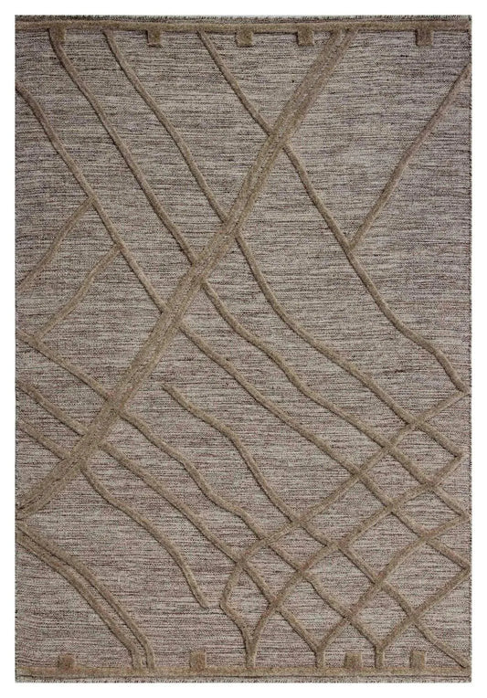 Alicia 150 Beige Modern Wool Rug - RugSpot