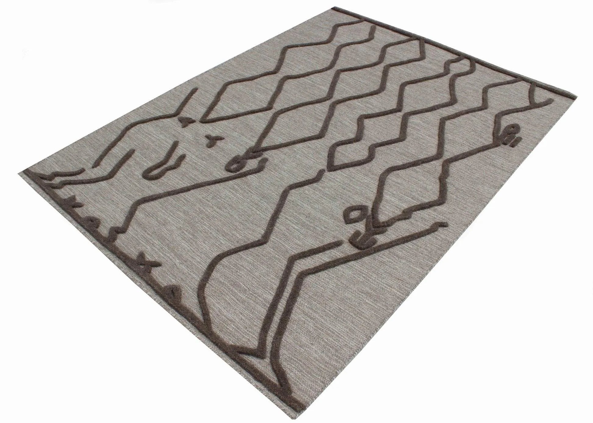 Alicia 160 Grey Modern Wool Rug - RugSpot