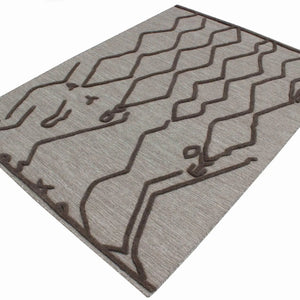 Alicia 160 Grey Modern Wool Rug - RugSpot