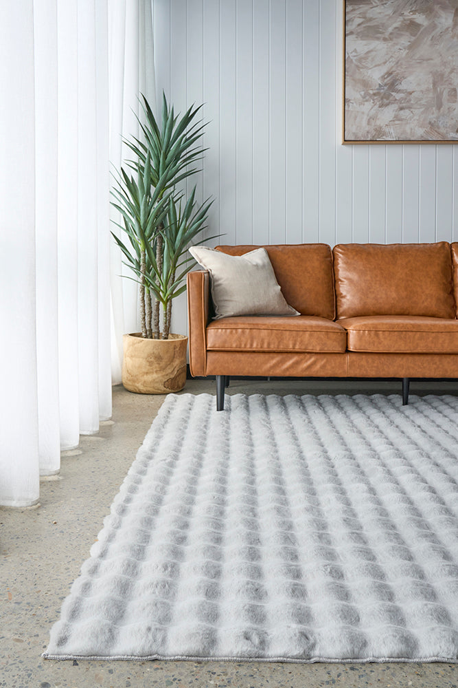 Bubble Silver - Machine Washable Rug - RugSpot