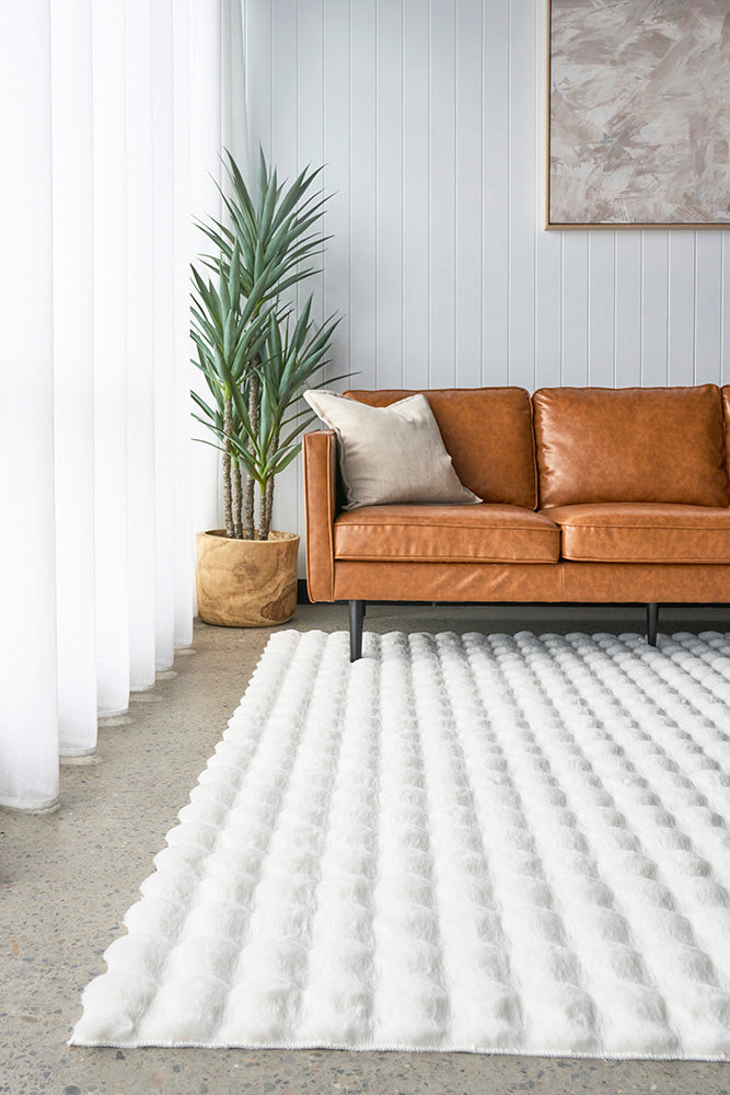 Bubble White - Machine Washable Rug - RugSpot